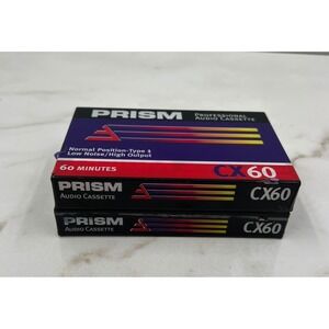 Prism CX60 Professional Audio Cassette Tape Normal Bias Type I 60 Min Lot of 2